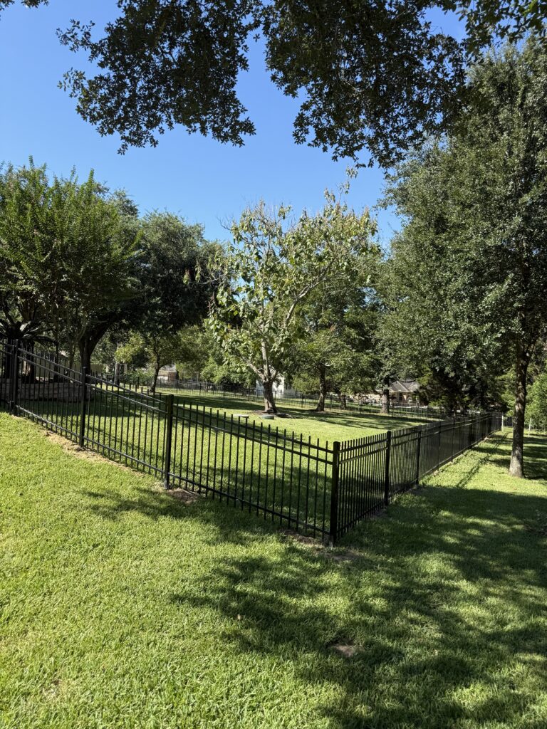Rackable wrought iron fence