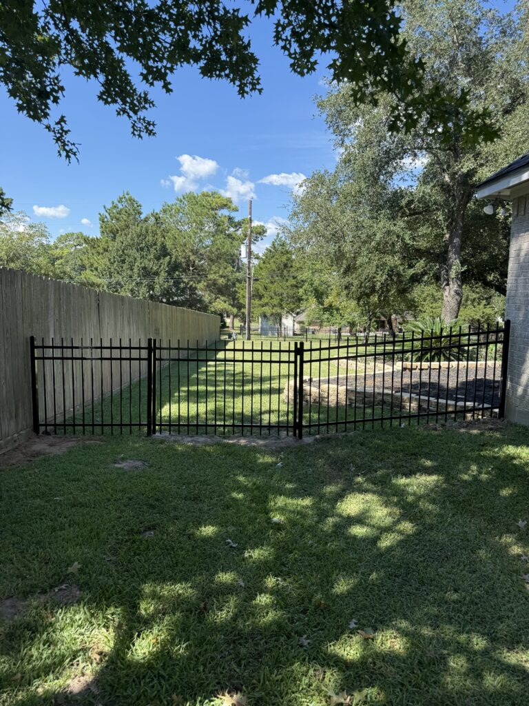new wrought iron gate and fence